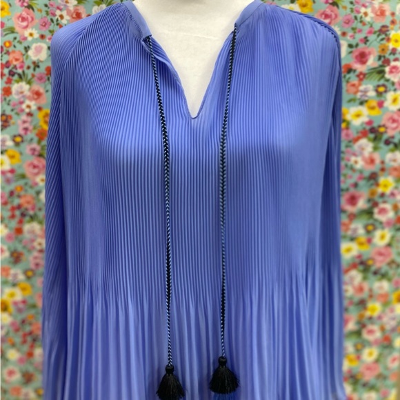 DEREK LAM 10 CROSBY Helena Puff-Sleeve Pleated Blouse - Picture 6 of 11